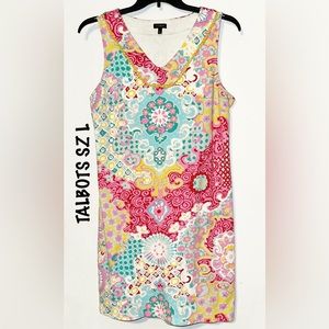 Talbots Unique Floral Sheath Dress EUC SZ L